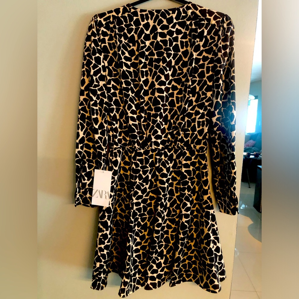 ZARA Black and Cream Summer Dress